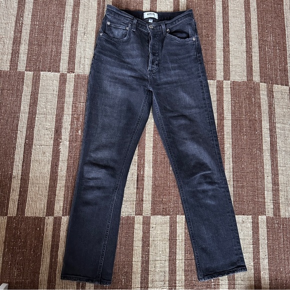 Agolde Riley High Rise Straight Crop Jeans - Picture 3 of 9